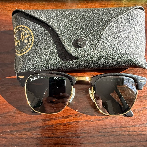 Ray-Ban Accessories - Ray-Ban Tortoise and Gold Clubmaster Sunglasses
